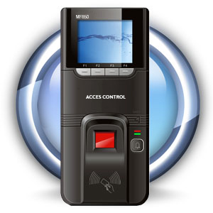 Reloj biométrico, control de acceso y asistencia mf850 por huellas y tarjetas